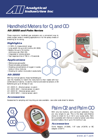 Thumbnail of document Data Sheet - PALM-O2D Oxygen Analyzer